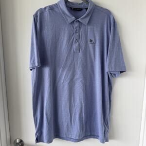Travis Mathew Mens x Pine Tree Club Florida Private XL Blue Stripped Golf Polo